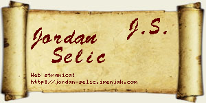Jordan Selić vizit kartica